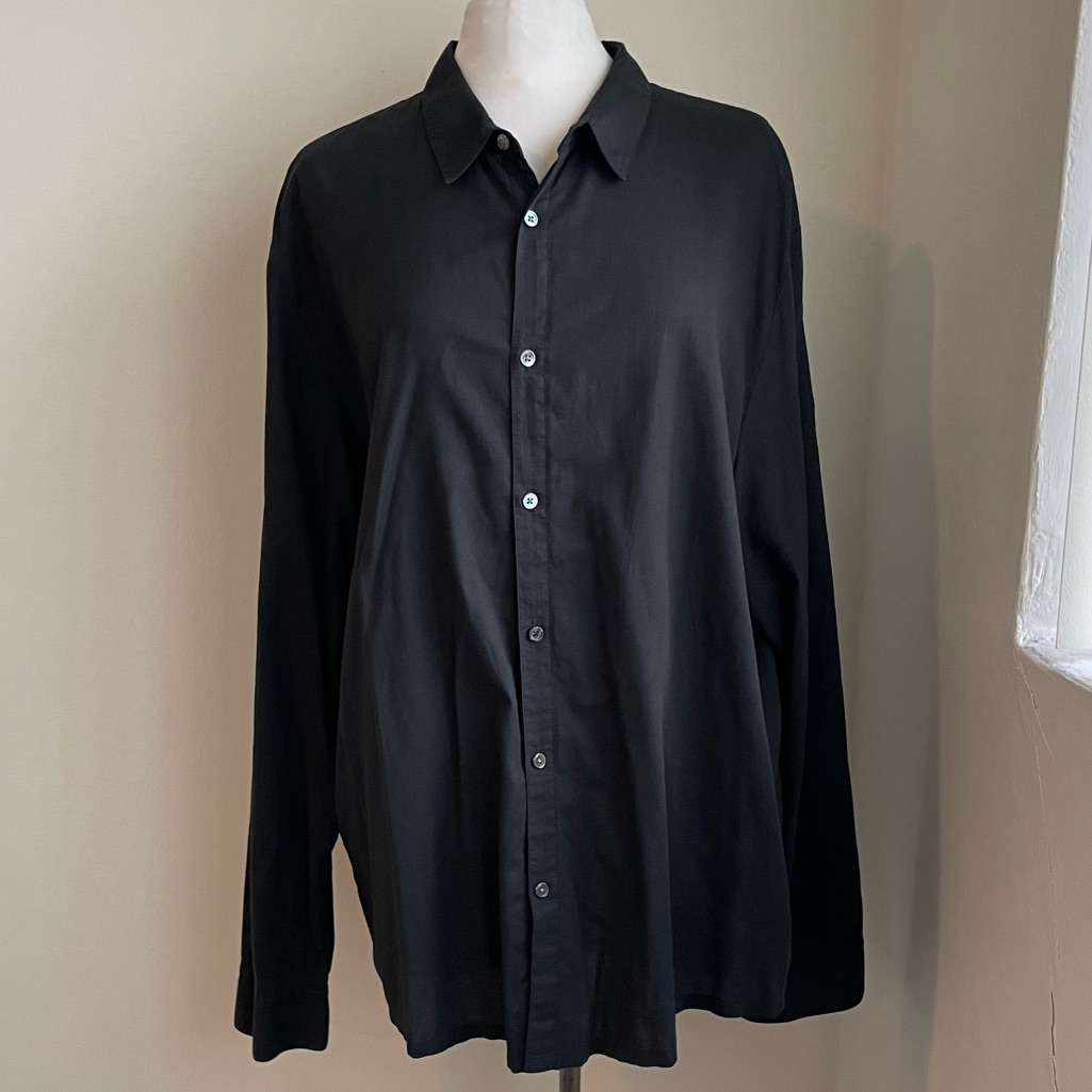 James Perse Men's Black Standard Long-Sleeve Shirt Xl / Size 4